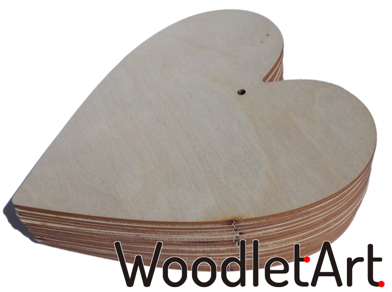 Dekoracje ze sklejki duże serca 25cm